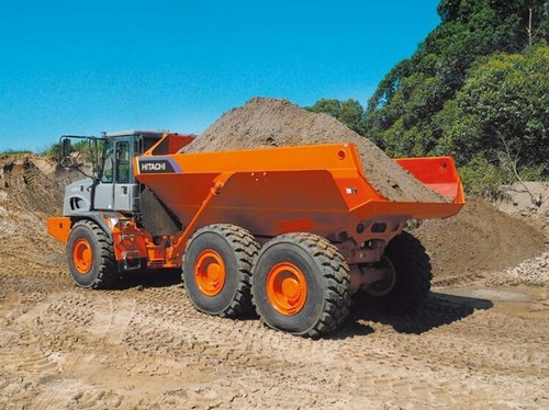 Product picture HITACHI AH350-D AH400-D ARTICULATED DUMP TRUCK Operator Manual