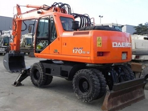 Product picture DAEWOO DOOSAN SOLAR 170W-V (170WV) WHEELED EXCAVATOR Service Parts Catalogue Manual