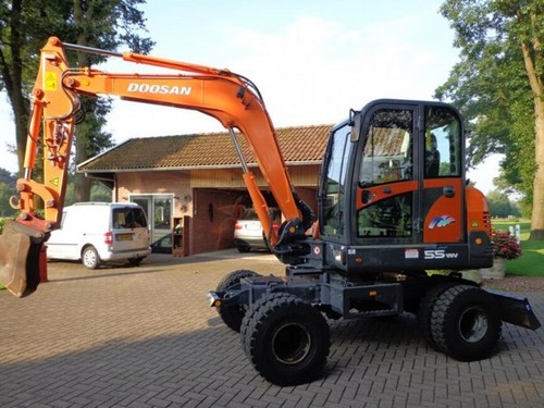 Product picture DAEWOO DOOSAN SOLAR 55W-V (55WV) wheeled excavator Service Parts Catalogue Manual